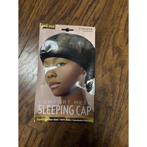 DONNA 22039 Black Comfort Mesh Sleeping Cap 1 pc - Picture 1 of 2